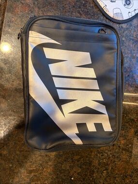 Nike Black lunch box  with White Logo